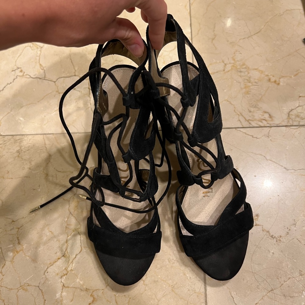 Sam Edelman strappy heels, black, size 7.5